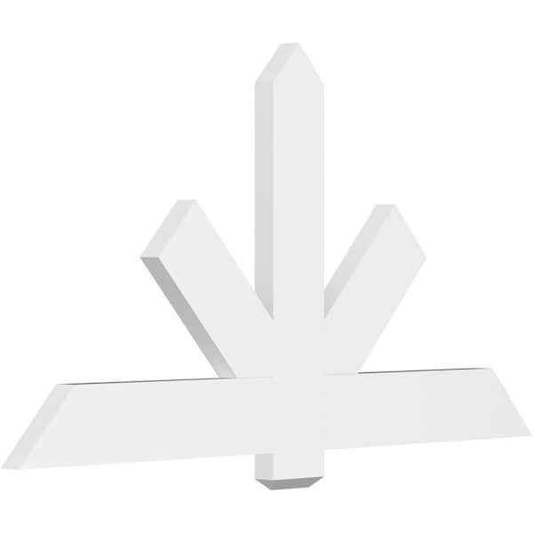 Ekena Millwork Kennewick Architectural Grade PVC Gable Bracket, 60"W x 32 1/2"H x 2"D x 6"F, 13/12 Pitch GBP060X33X0206KEN00 - main